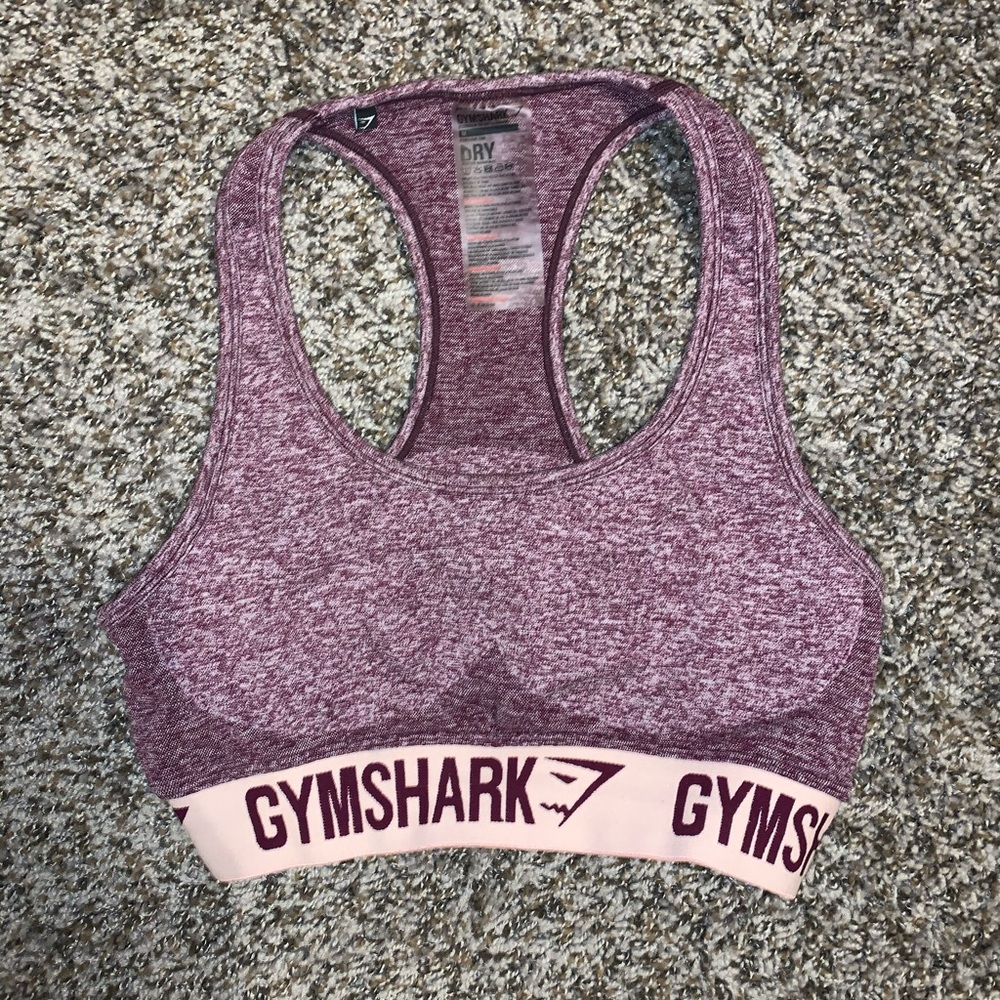 Gymshark Flex Sports Bra in Dark Ruby Marl